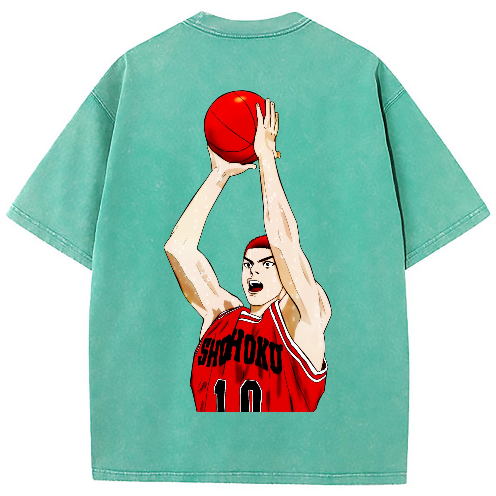 （画像用） SLAM DUNK／スラムダンク 綿100% ヴィンテージ風 半袖Tシャツ（背面プリント）